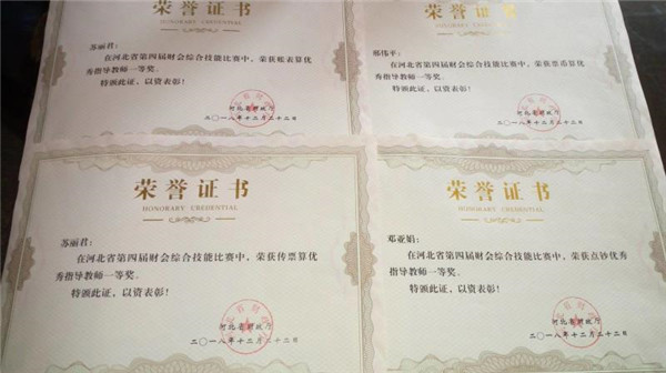 喜报：开元官网经济管理系教师在京津冀职业院校财会综合技能大赛中荣获多项指导教师一等奖